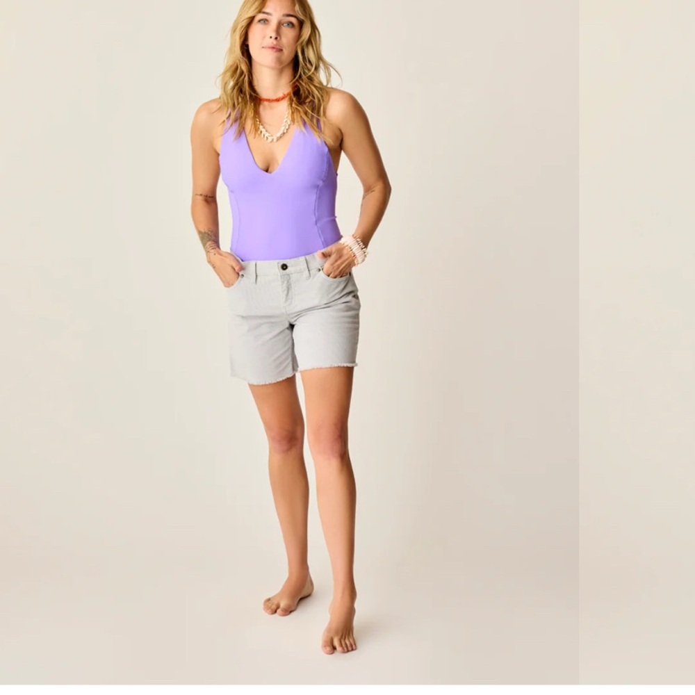 Women's White 6” Oahu Corduroy Shorts